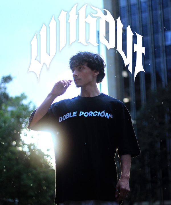 Camiseta Oversize Doble porción negra