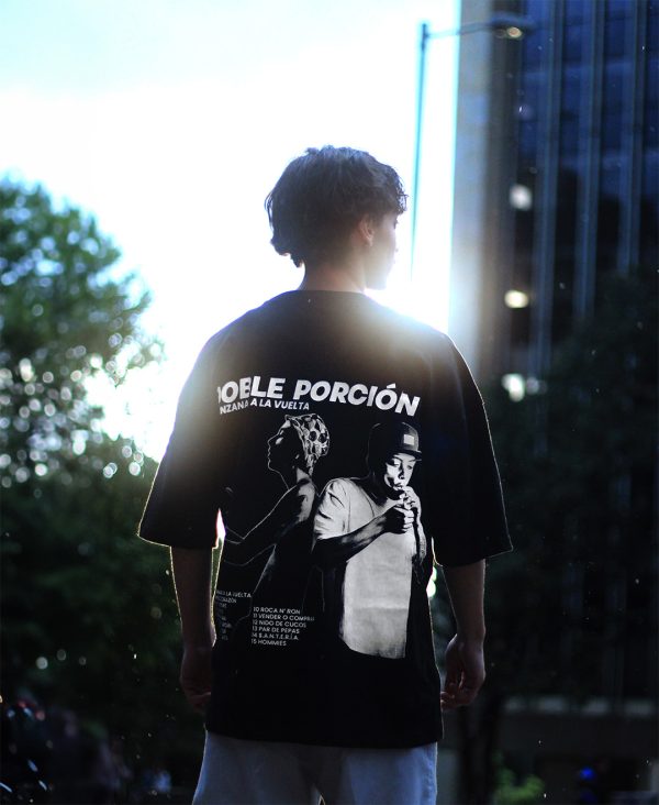 Camiseta Oversize Doble porción negra