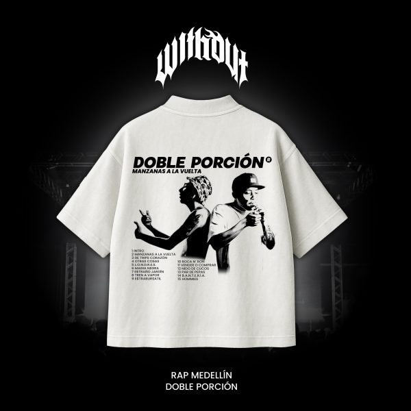 Camiseta Oversize Doble porción blanca