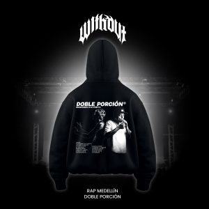 Hoodie Oversize Doble porción negro