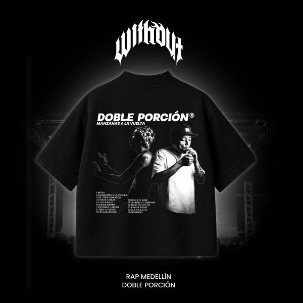 Camiseta Oversize Doble porción negra