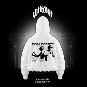 Hoodie Oversize Doble porción blanco