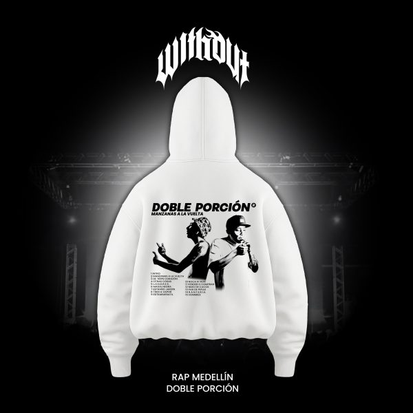 DP_Mesa de trabajo 1 copia 7 Hoodie Oversize Doble porción blanco