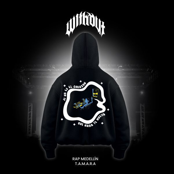 Hoodie T.A.M.A.R.A Mañas Ru-fino negro