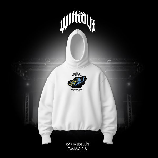 Hoodie T.A.M.A.R.A Mañas Ru-fino blanco