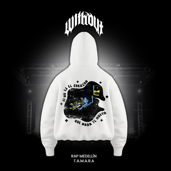 Hoodie T.A.M.A.R.A Mañas Ru-fino blanco