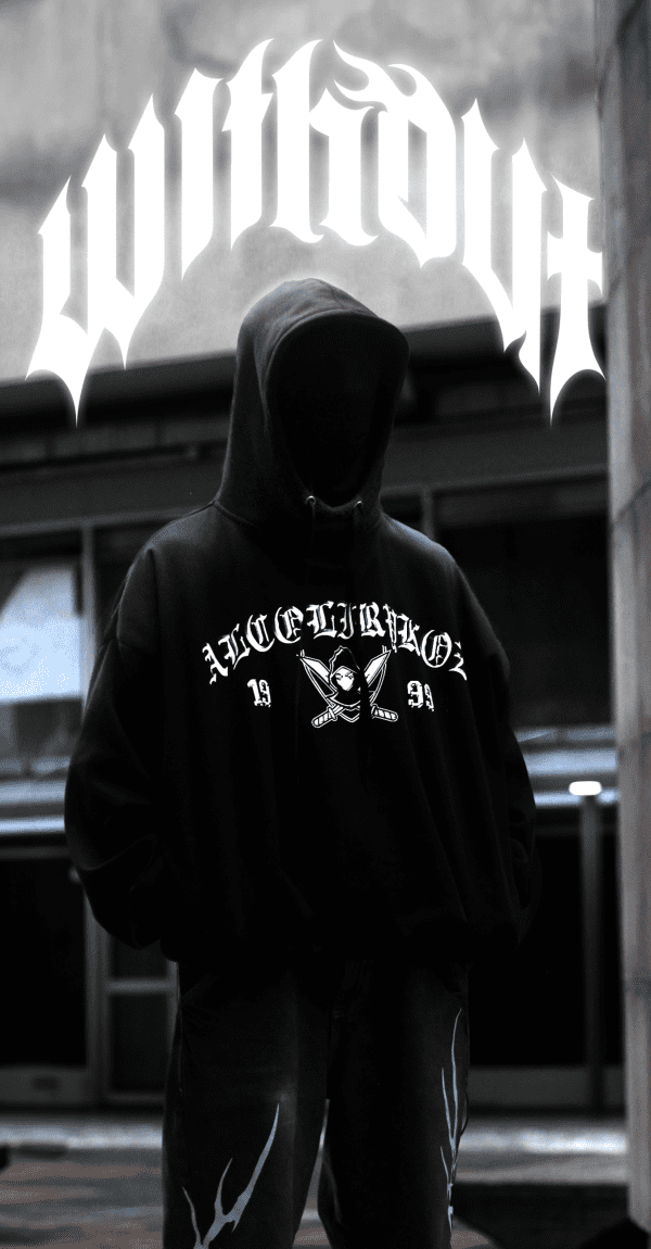 Hoodie Oversize Alcolirykoz Exclusivo negro