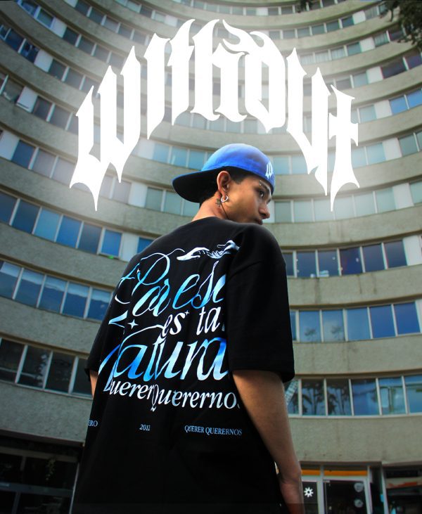 Camiseta Oversize Querer querernos negra hombre