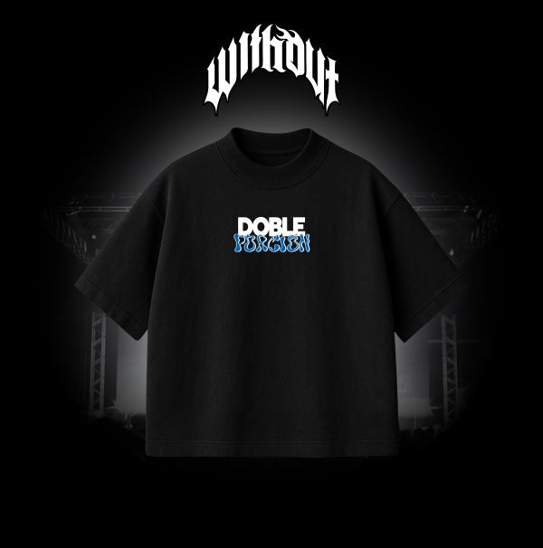 Camiseta Oversize Tren a vapor negra