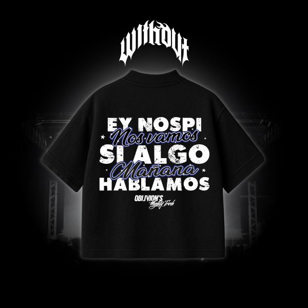 Camiseta Oversize Oblivion´s Ey nospi negra