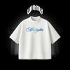 Camiseta Oversize Alcolirykoz Baño de ruda blanca