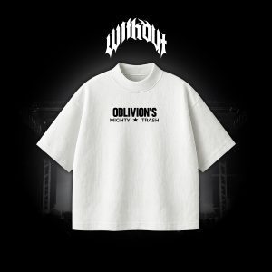 Camiseta Oversize Oblivion´s Ey nospi blanca