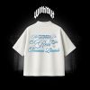 Camiseta Oversize Alcolirykoz Baño de ruda blanca