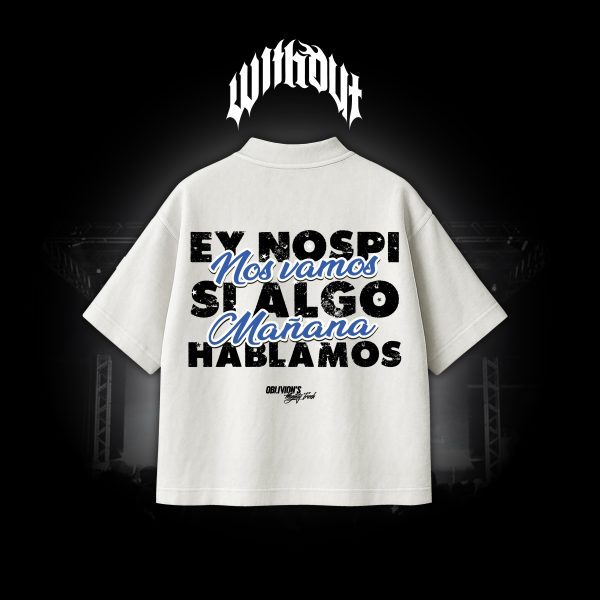 CREADOR _Mesa de trabajo 1 copia 3 Camiseta Oversize Oblivion´s Ey nospi blanca