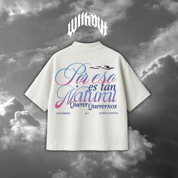 Camiseta Oversize Querer querernos blanca Mujer