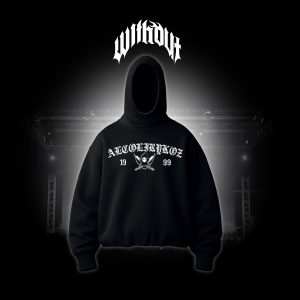 CREADOR _Mesa de trabajo 1 copia 4 Hoodie Oversize Alcolirykoz Exclusivo negro