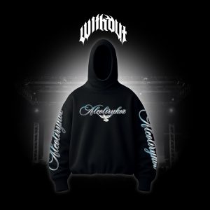 Hoodie Oversize Alcolirykoz Baño de ruda negro