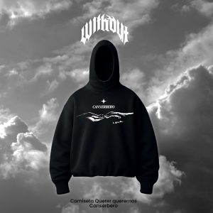 Hoodie Oversize Querer querernos Canserbero negro