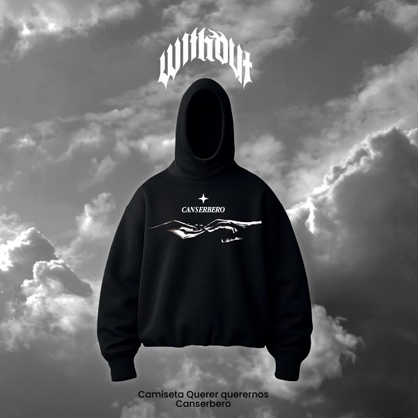 Hoodie Oversize Querer querernos Canserbero negro