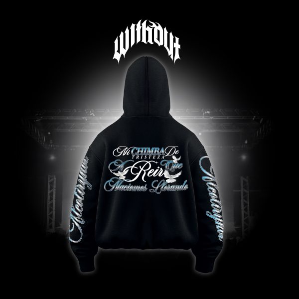 Hoodie Oversize Alcolirykoz Baño de ruda negro