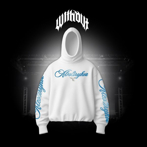 Hoodie Oversize Alcolirykoz Baño de ruda blanco