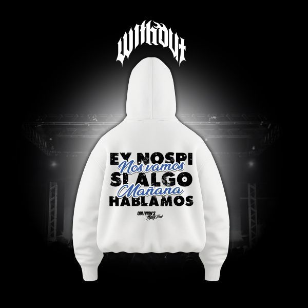 Hoodie Oversize Oblivion´s Ey nospi blanco