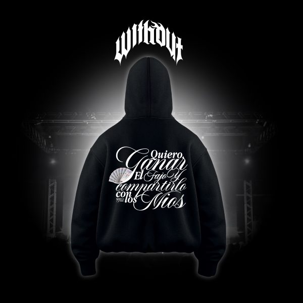 Hoodie Oversize Magia negra negro