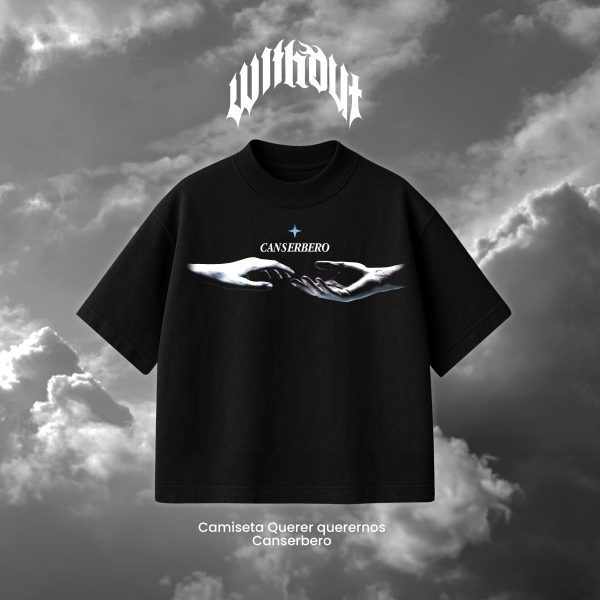 Camiseta Oversize Querer querernos negra hombre