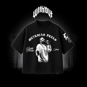 Camiseta Oversize Métricas frias negra