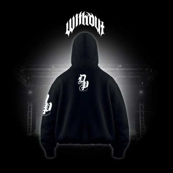 Hoodie Oversize Métricas frías negro