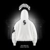 Hoodie Oversize Métricas frías blanco