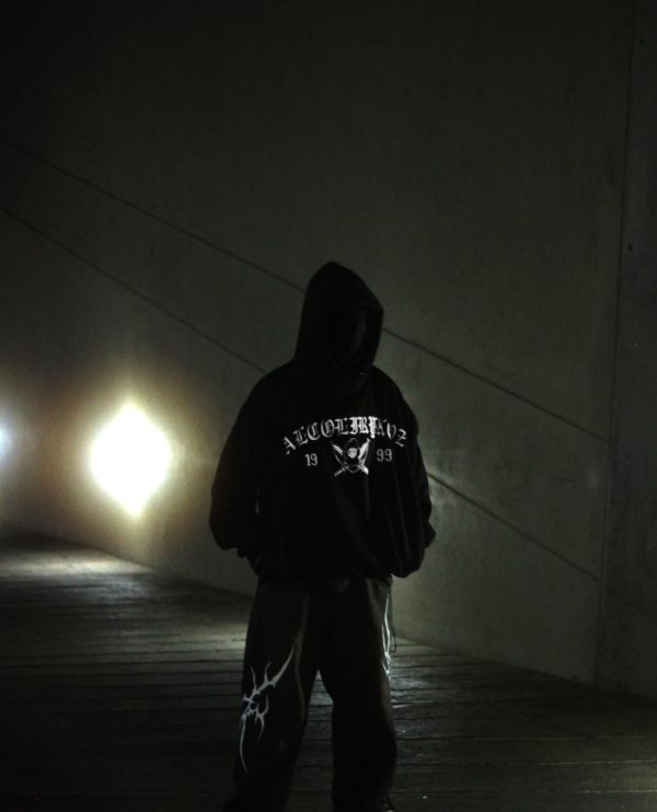 Hoodie Oversize Alcolirykoz Exclusivo negro