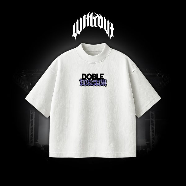 Camiseta Oversize Tren a vapor blanca