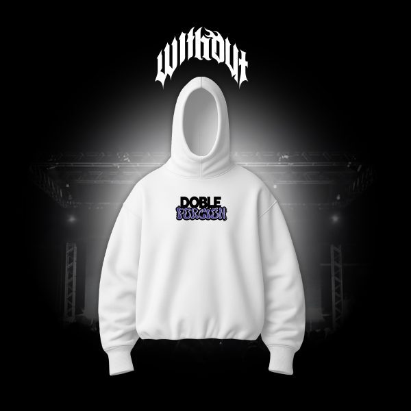 Hoodie Oversize Tren a vapor blanco