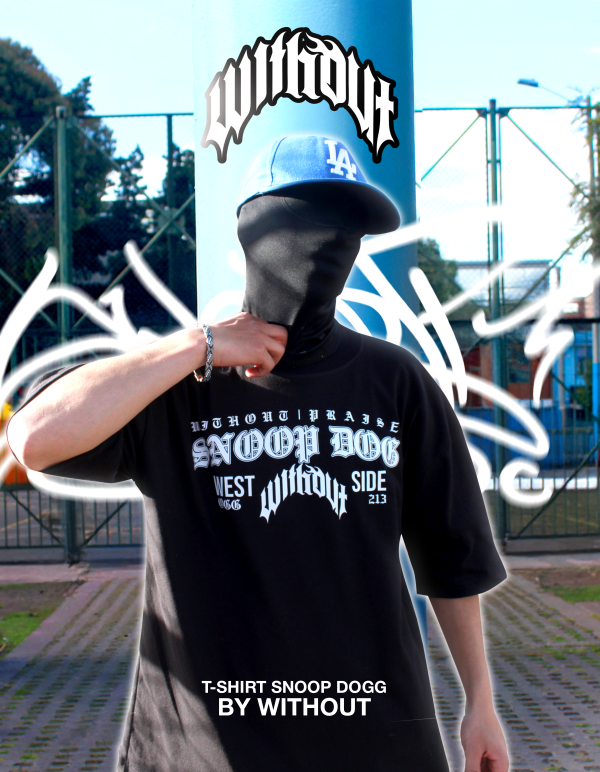 Camiseta Oversize Snoop Dogg Negra