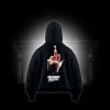 Hoodie Oversize Oblivion's Migthy Trash negro