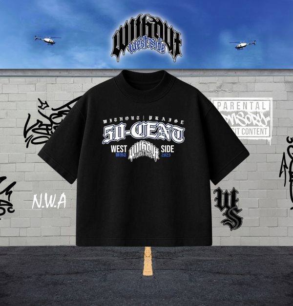 Camiseta Oversize 50 cent Negra