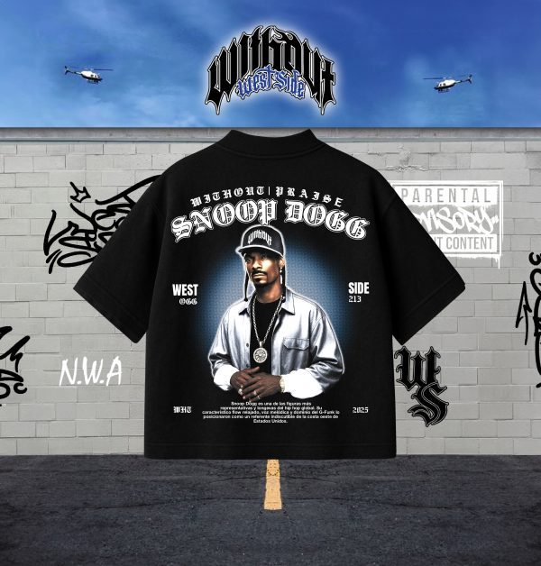 Camiseta Oversize Snoop Dogg Negra