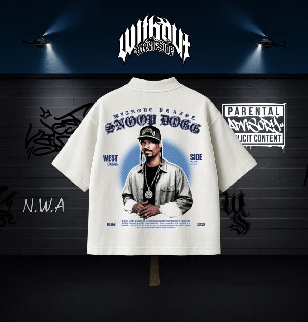 Camiseta Oversize Snoop Dogg Blanca