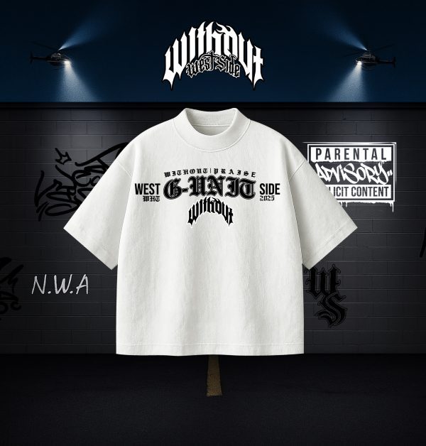 WEST SIDE FINALS -09 Camiseta Oversize G-unit Blanca
