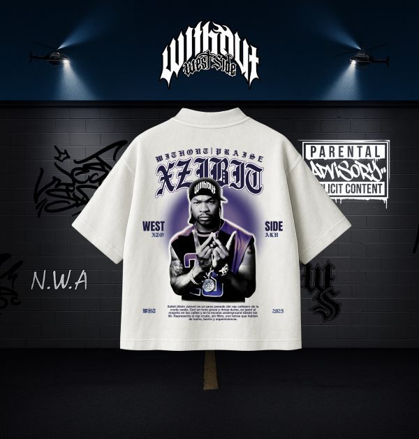WEST SIDE FINALS -14 Camiseta Oversize Xzibit Blanca