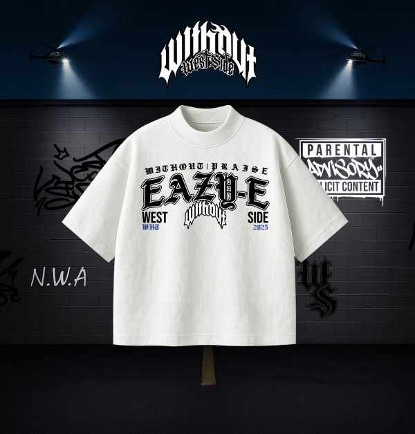 WEST SIDE FINALS -21 Camiseta Oversize Eazy-E Blanca