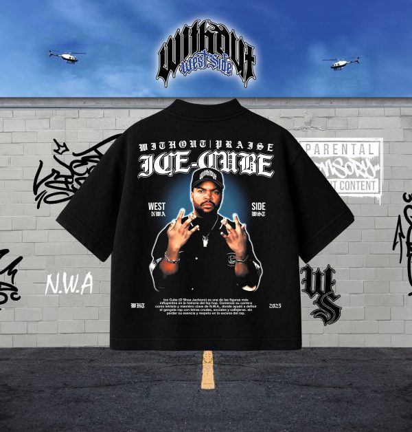 Camiseta Oversize Ice-Cube Negra