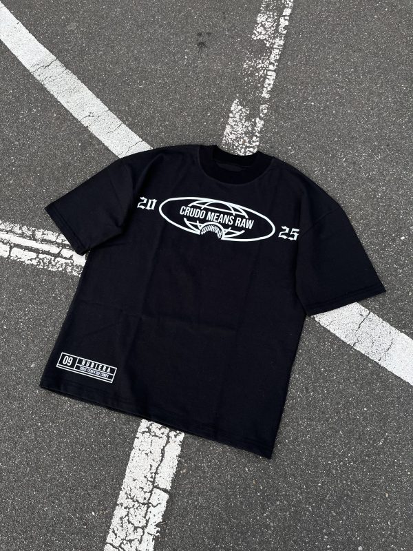 Camiseta Oversize Crudo Means Raw "Hubiera" Negra