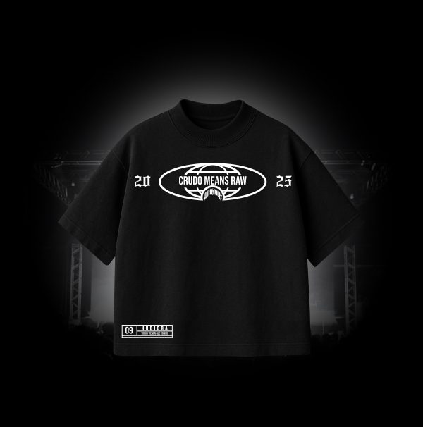 Camiseta Oversize Crudo Means Raw "Hubiera" Negra
