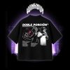Camiseta Oversize Doble porción Manzanas a la vuelta Negra