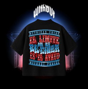 Camiseta Oversize Métricas frías "6:30" Negra