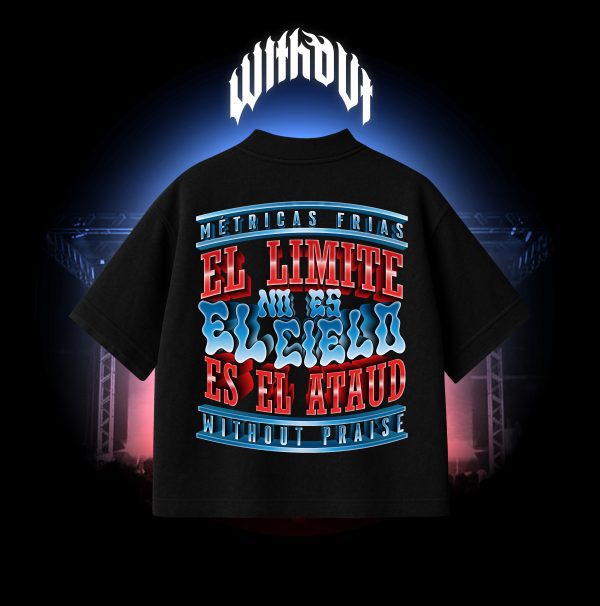 Camiseta Oversize Métricas frías "6:30" Negra