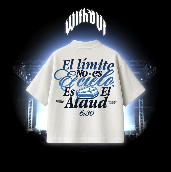 CREADOR _Mesa de trabajo 1 copia Camiseta Oversize Métricas frías "6:30" Blanca