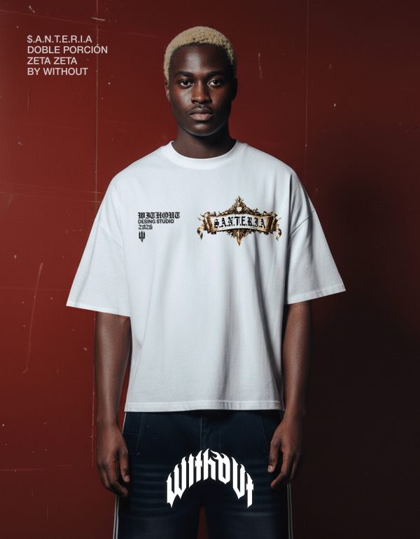 2 Camiseta Oversize Santeria Blanca